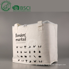 Reusable custom bamboo nonwoven cooler bag
